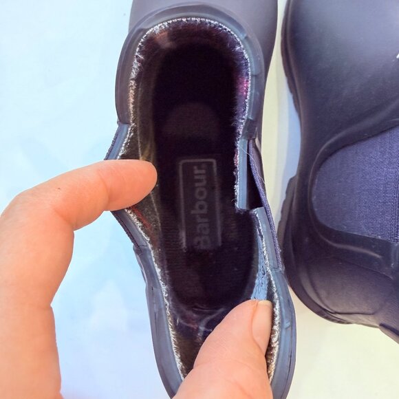 Barbour Nimbus Waterproof Chelsea Rain Boots Women’s Size 5 navy - Picture 7 of 9